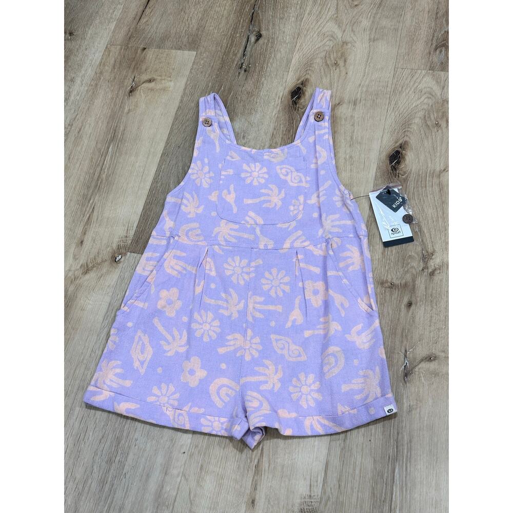 NWT Rip Curl Beach Low Tide Romper Overalls Girls 7-8 Lilac